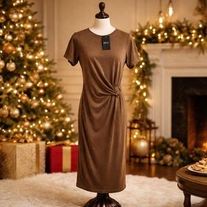 IVY Brown & Gold Speckle O-Ring Leggings